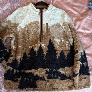 Art Class Brown and Black Sherpa Jacket